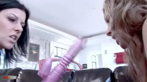 Big-Tit Blondes & Brunettes in FFF Lesbian Threesome &ndash; Dildo Pussy Fucking & Toy Overload photo 11