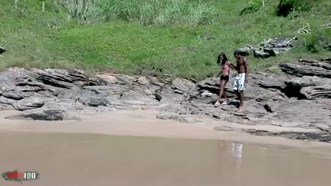 Yuri and Simone Deepthroat BBC on Sunny Beach photo 01