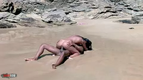 Yuri and Simone Deepthroat BBC on Sunny Beach photo 12