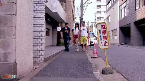Japanese Schoolgirl Kaoruko Wakaba MMF Threesome with Titof photo 1