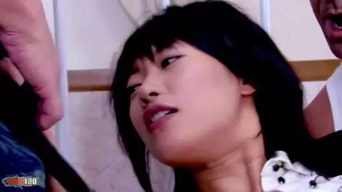 Japanese Schoolgirl Kaoruko Wakaba MMF Threesome with Titof photo 2
