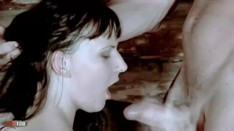 Medieval Threesome in Rustic Cabin: Brunette Waitress Lilly Ramon Double Penetrated by Joe Monti and Lauro Giotto photo 14