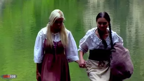 Divinity Love and Caylian Curtis in Medieval Lesbian Pussy Eating and Fucking photo 16