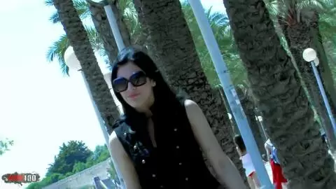 Hot latina teen having a public pee in her panties photo 03