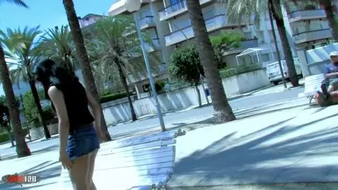 Hot latina teen having a public pee in her panties photo 06