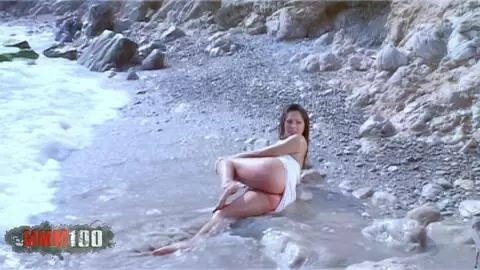 Vayana with her wet dress in the sea photo 07