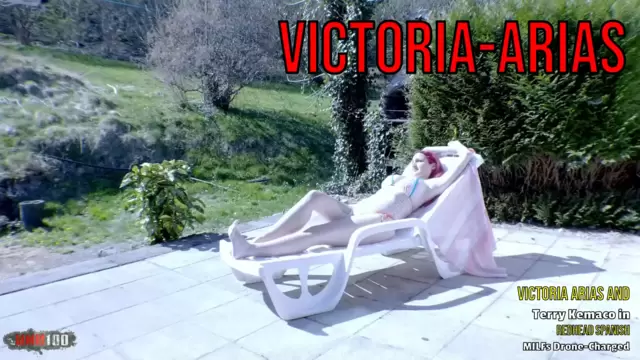Victoria Arias and Terry Kemaco in Redhead Spanish MILF's Drone-Charged Fuckfest