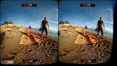 3D VR fuck on the beach with the sublime Romanian Yasmin Daferro photo 04
