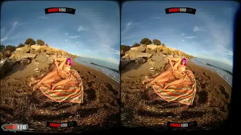 3D VR fuck on the beach with the sublime Romanian Yasmin Daferro photo 09