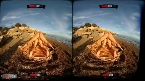 3D VR fuck on the beach with the sublime Romanian Yasmin Daferro photo 11