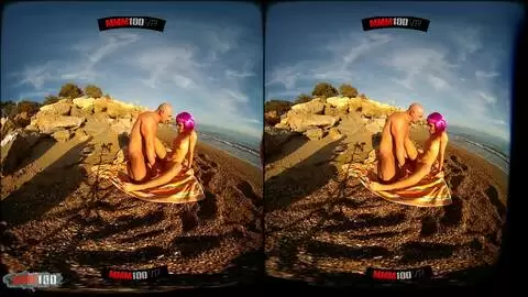 3D VR fuck on the beach with the sublime Romanian Yasmin Daferro photo 16