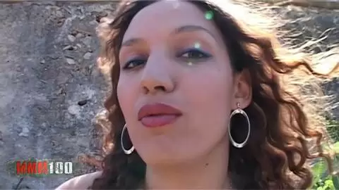 Zeta Niagara, beautiful little Arab brunette who squirts like a slut while being fucked outdoors photo 01